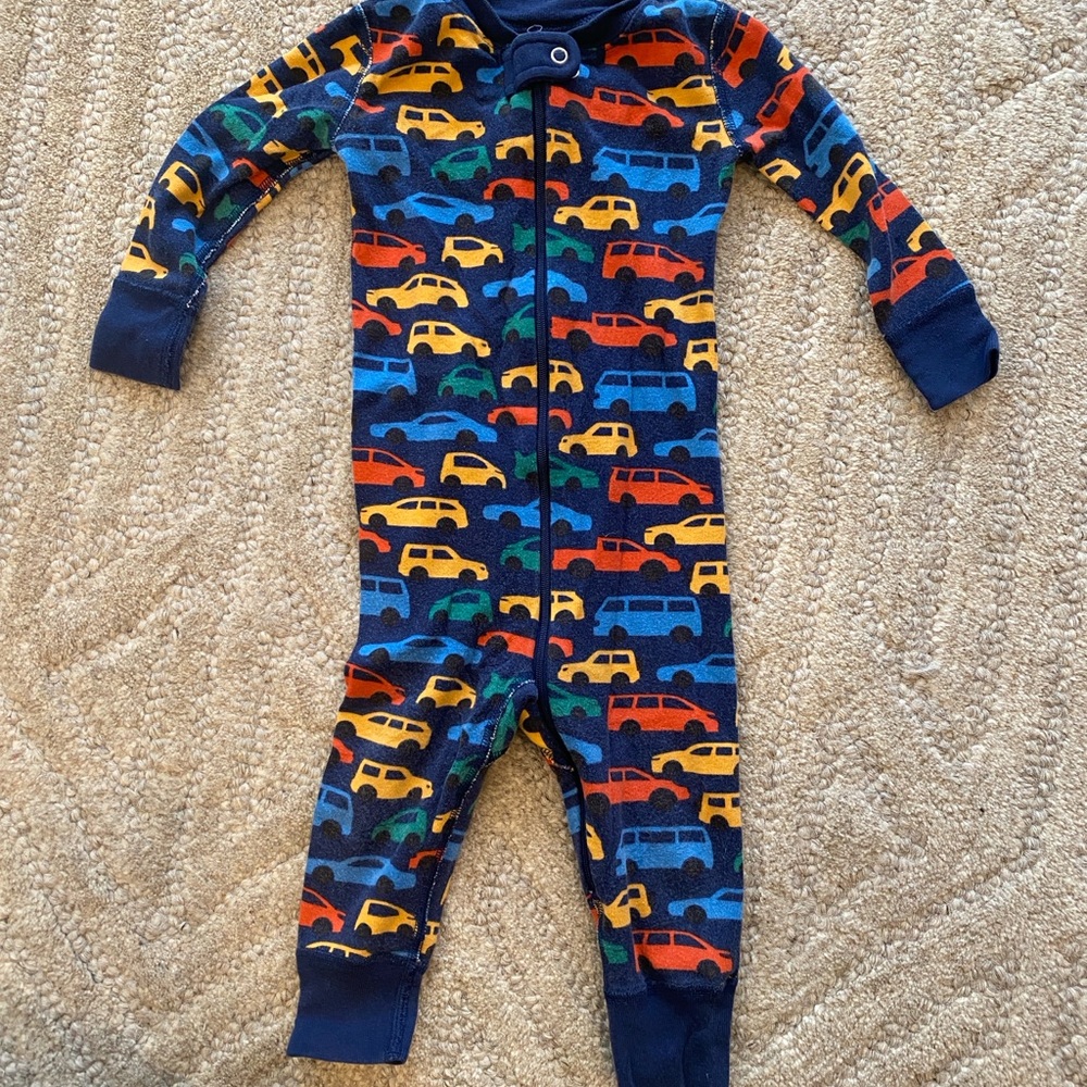 Hanna Andersson Vibrant Vehicle Print Footies